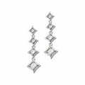 14K White Gold 3/4 CTW Journey Diamond Earrings